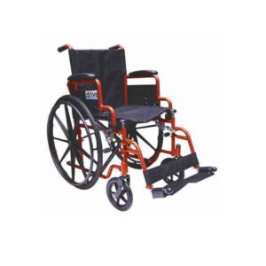 Silla de ruedas estandar, c/asiento de 18” y rines de policarbonato. Drive