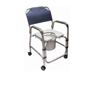 Cómodo plegable de aluminio c/respaldo y c/freno en ruedas, Drive