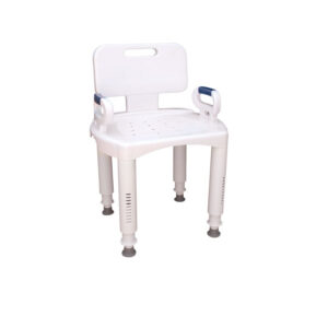 Silla de ducha c/estrucutra de plastico color blanco, Drive