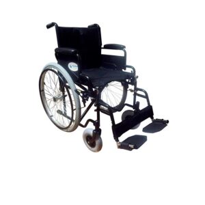 Silla de ruedas estándar MM4-P-BLK neumática c/asiento de 18”, Medical Store