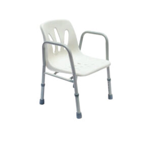 Silla de dicha c/estructura fija de acero en color gris, Medical Store