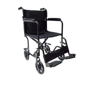 Silla de ruedas traslado, c/asiento de 17", estructura de aluminio, Medical Store
