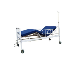 Cama hopitalaria de acero blanco, c/puertasuero removible, Eko Mobility