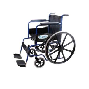 Silla de ruedas estandar, c/asiento de 18", descansabrazos y descansapies, Reactiv