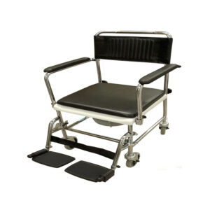 Silla Cómodo Móvil de Acero Cromado, Mobicare