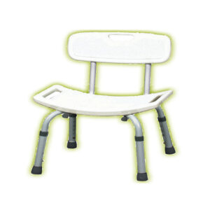 Banco para Baño con Respaldo color Blanco, Mobicare