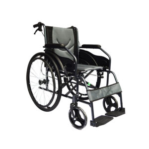 Silla de Ruedas Aluminio Fija Gris y Morada, Eko Mobility