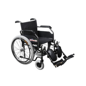 Silla de Ruedas Todo Terreno, con elevapiernas, asiento de 20" con bomba de inflación, Reactiv